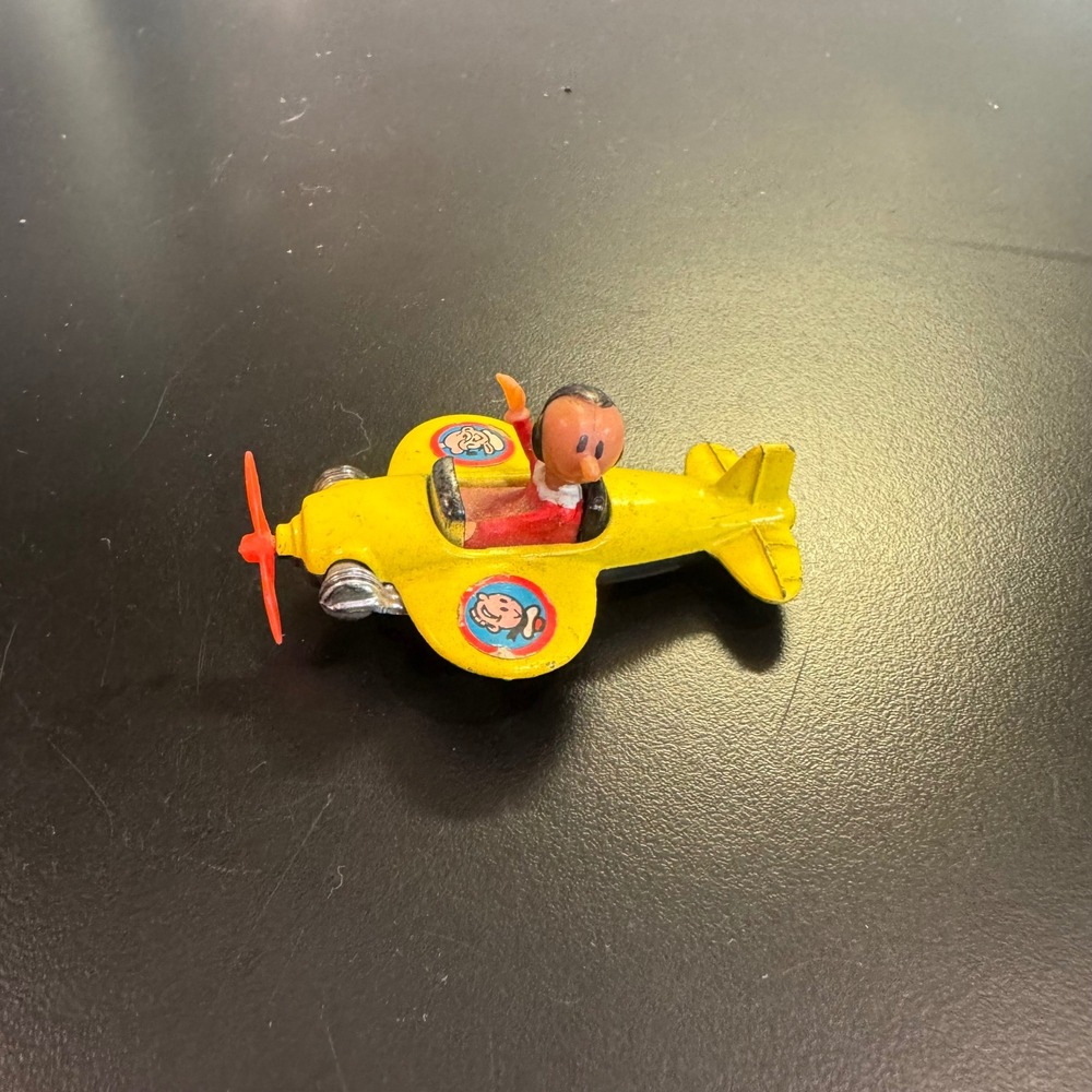 Corgi Olive Oyl Airplane  Yellow Vintage Diecast Popeye Plane Great Britain
